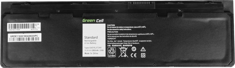 Green Cell Žalias Cell GREENCELL DE116 Bateria Žalias Cell WD52H GVD76 do Dell Latitude E7240 E7250