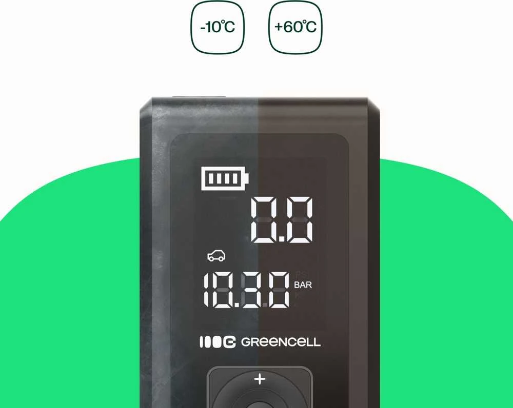 Green Cell „Greencell PowerBoost Air“ / starteris / išorinė baterija automobiliams su kompresoriumi 29,6 Wh 1000 A užvedimo įtaisas