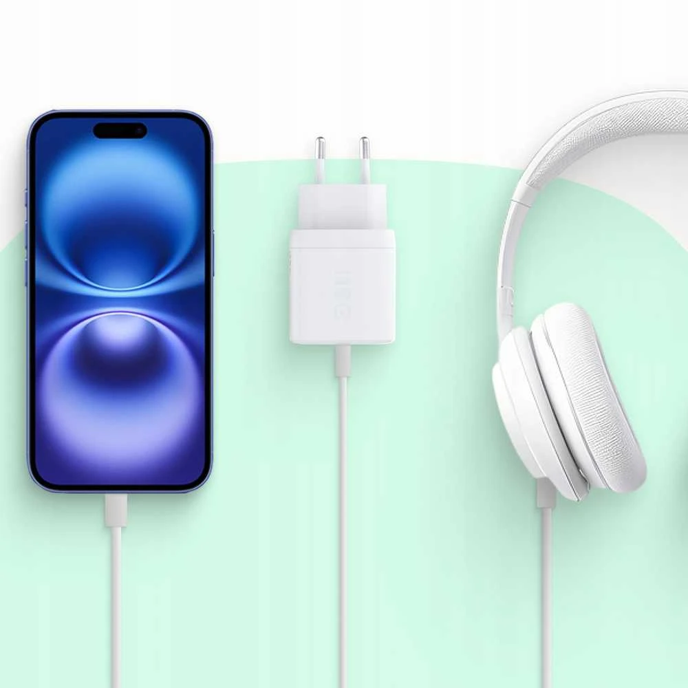 Green Cell Žalias Cell Greencell PowerSource Solo30 Ladegerät USB C baltas maitinimo adapteris 30W maitinimo tiekimas