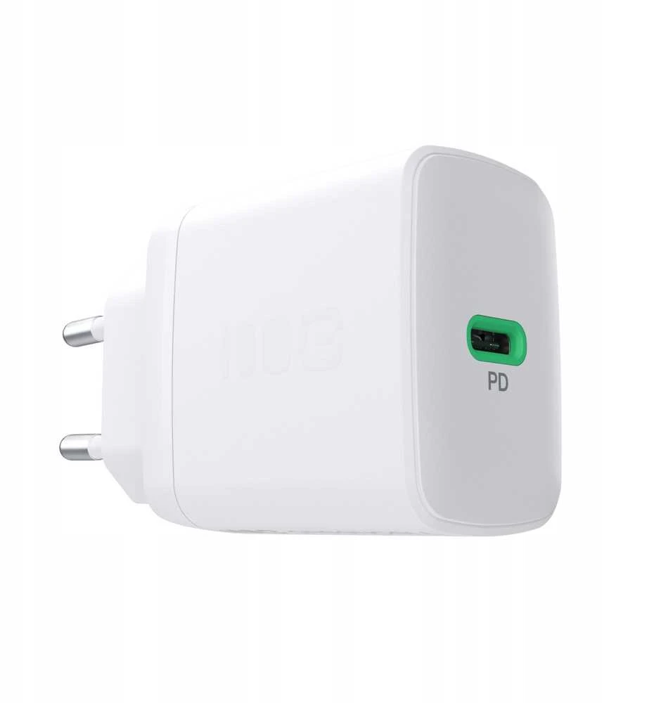 Green Cell Žalias Cell Greencell PowerSource Solo30 Ladegerät USB C baltas maitinimo adapteris 30W maitinimo tiekimas