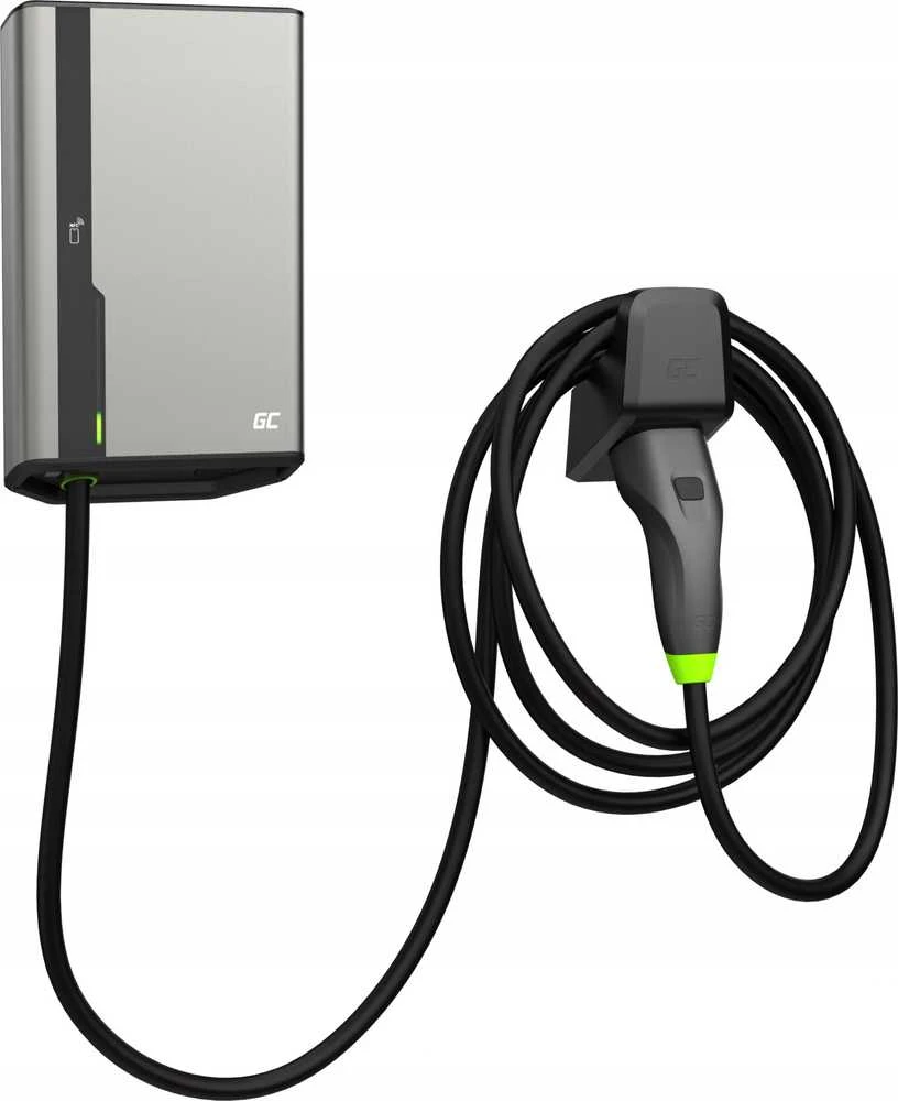 „Žalias Cell“ sieninė įkrovimo dėžutė Žalias „Cell HabuDen“ 22 kW 32 A - 7,5 m laidas su NFC