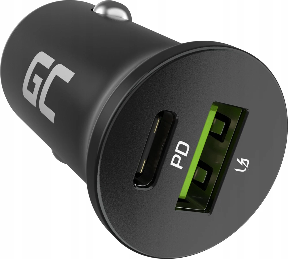 Žalias Cell Žalias Cell Autoladegerät 38W GC PowerRide Nano38 su USB-C USB-A Maitinimo tiekimas ir Ultra Charge Schnellladung