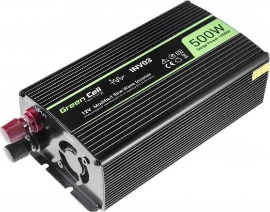 Green Cell Žalias Cell Žalias CELL automobilio maitinimo keitiklis 12V į 230V 500W/1000W