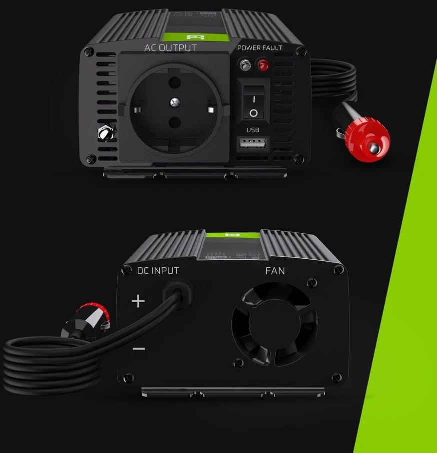 Green Cell Žalias Cell Žalias CELL automobilio maitinimo keitiklis 24V iki 230V 150W/300W Mod Sine