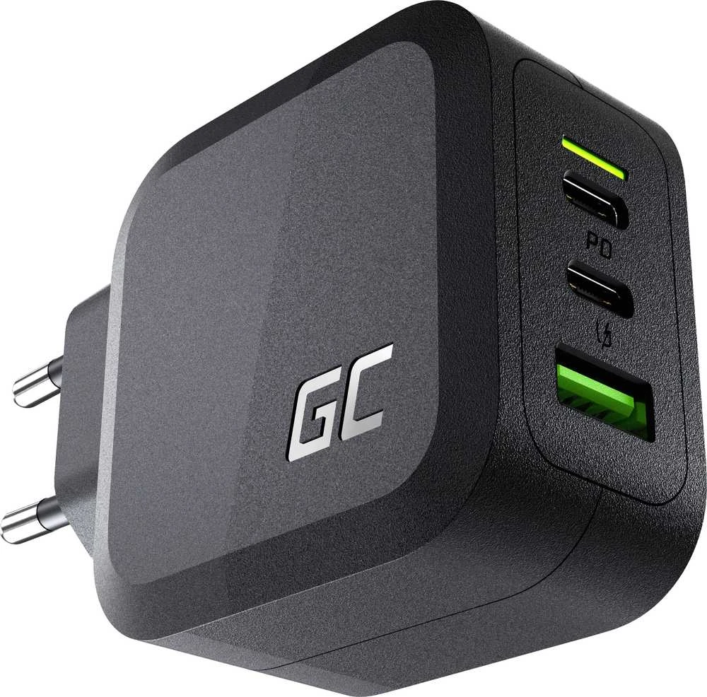 Green Cell Žalias Cell Žalias CELL Charger PowerGaN 65W 2x USB-C PD 1x USB-A UC GaN
