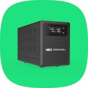 Green Cell Žalias Cell Žalias Cell nepertraukiamo maitinimo šaltinis (UPS) 1500 VA 1000 W su LCD ekranu