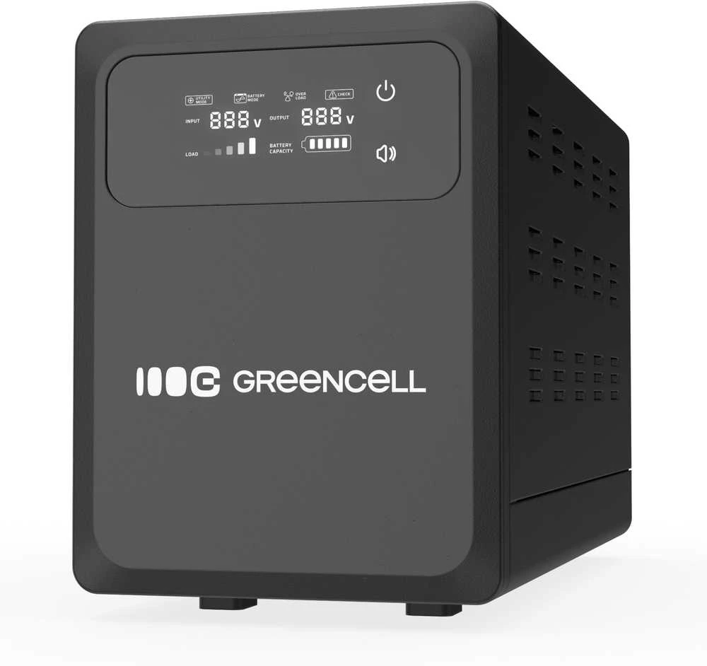 Green Cell Žalias Cell Žalias Cell nepertraukiamo maitinimo šaltinis (UPS) 2000 VA 1200 W su LCD ekranu