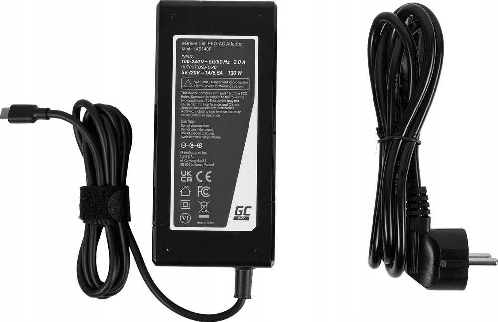 Green Cell Žalias Cell Įkroviklis / kintamosios srovės adapteris Žalias Cell PRO 20V 3.25A 65W, skirtas Lenovo Yoga 4 Pro 700-14ISK 900-13ISK 900-13ISK2