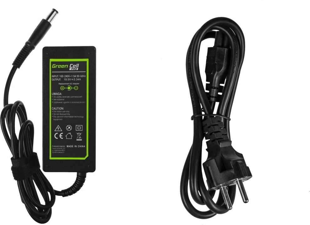 Green Cell Žalias Cell Žalias Cell PRO įkroviklio kintamosios srovės adapteris, skirtas Dell Inspiron 15 1525 3541 3541 Platuma 3350 3460 E4200 XPS 13 L321x L322x 19.5V 3.34A