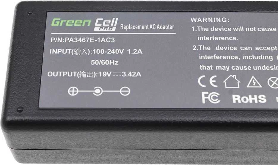Nešiojamų kompiuterių įkroviklis Greencell AD25P PRO 65W 19V Toshiba, Asus