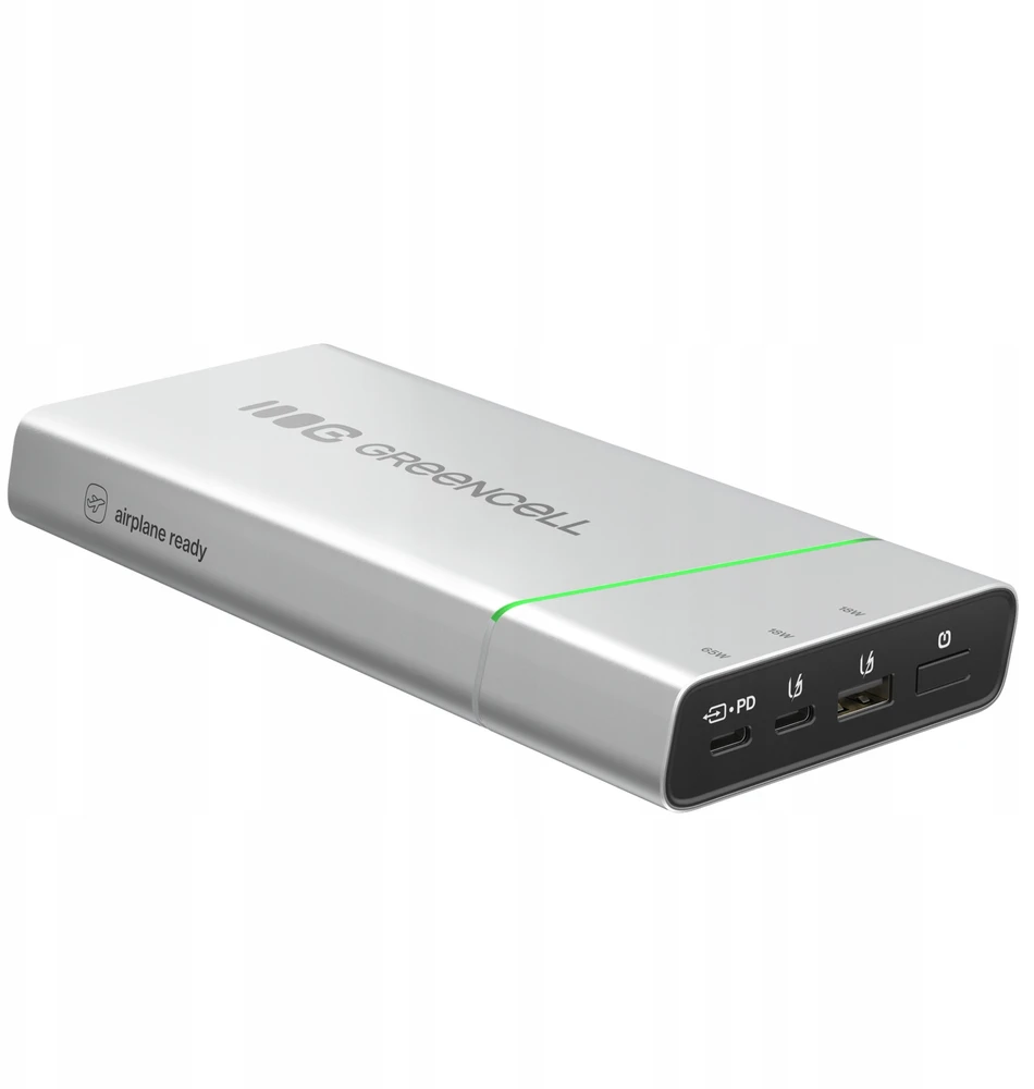 Green Cell Žalias Cell Žalias Cell PBPLGC20P power bank Lithium-Ion (Li-Ion) 20800 mAh Aliuminio, Juodas, Žalias, Light pilkas, Sidabrinis