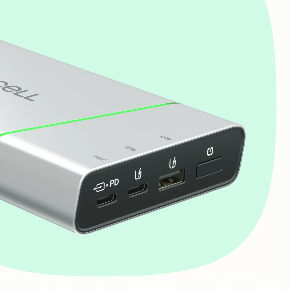 Green Cell Žalias Cell Žalias Cell PBPLGC20P power bank Lithium-Ion (Li-Ion) 20800 mAh Aliuminio, Juodas, Žalias, Light pilkas, Sidabrinis