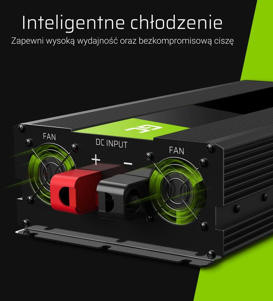 Green Cell Žalias Cell GREENCELL Car Power Inverter 24V to 230V 3000W/6000W Mod Sine