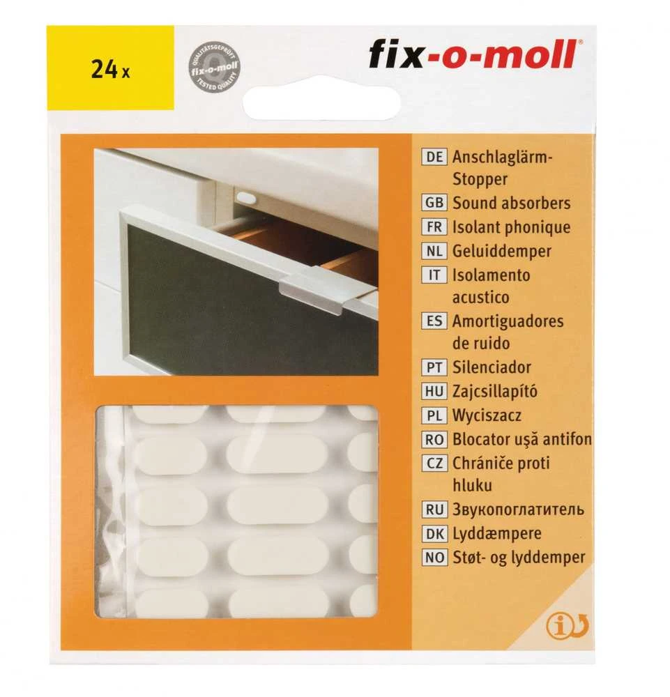 Fix O Moll Nežinomas Garsą slopinantis padukas, 20 mm, 24 vnt