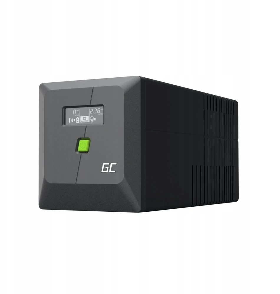 Green Cell Žalias Cell Atsarginis maitinimo šaltinis UPS Greencell 1000VA 600W PowerProof su LCD ekranu
