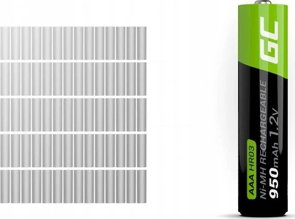 Green Cell Žalias Cell 8x Įkraunami AAA R3 950mAh Ni-MH baterijų elementai