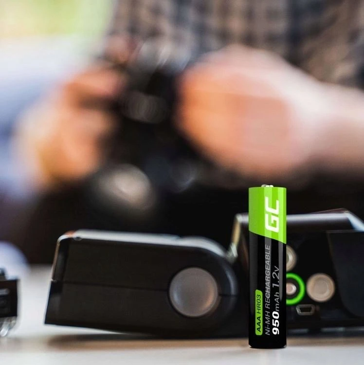 Green Cell Žalias Cell 8x Įkraunami AAA R3 950mAh Ni-MH baterijų elementai