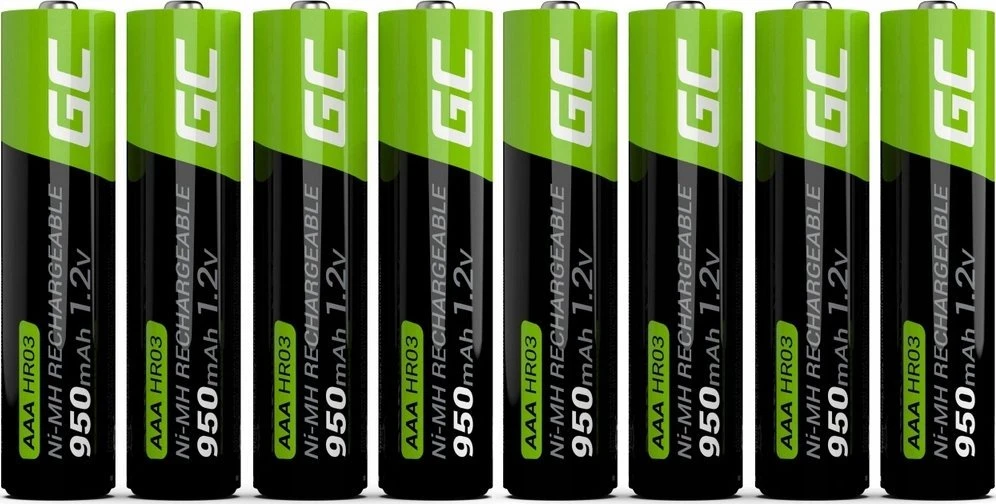 Green Cell Žalias Cell 8x Įkraunami AAA R3 950mAh Ni-MH baterijų elementai