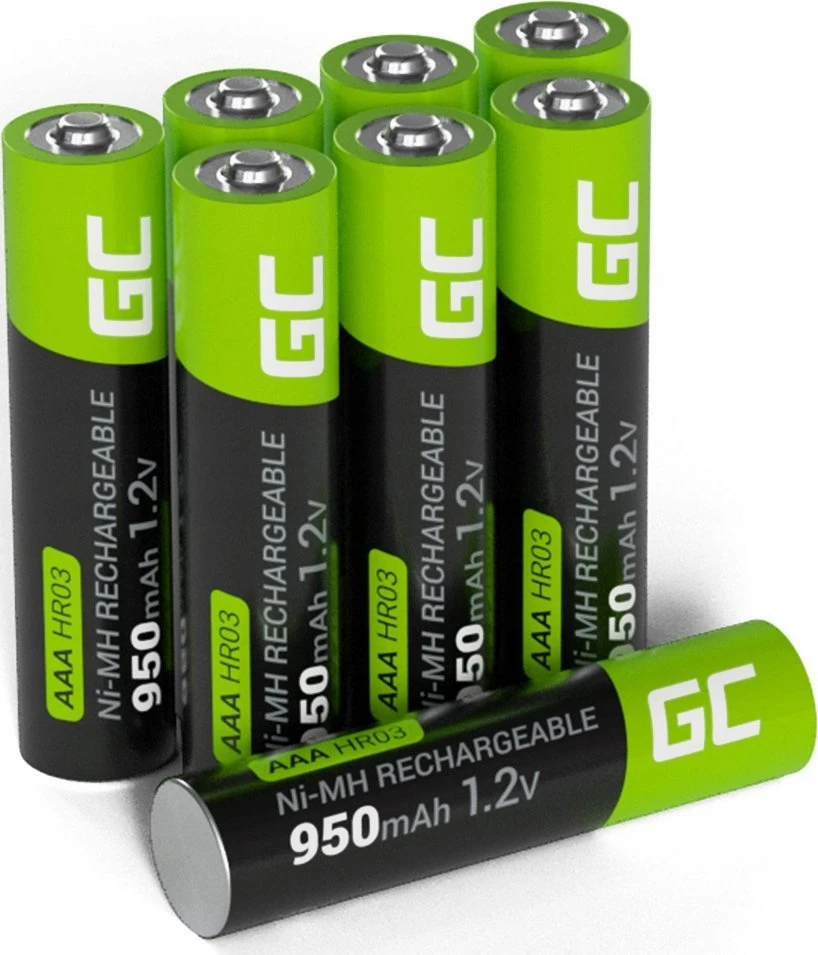 Green Cell Žalias Cell 8x Įkraunami AAA R3 950mAh Ni-MH baterijų elementai