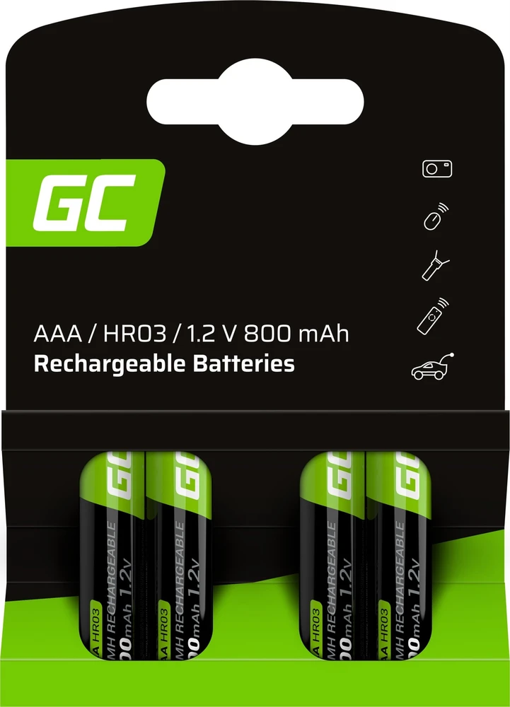 Green Cell Žalias Cell 8x Įkraunami AAA R3 950mAh Ni-MH baterijų elementai