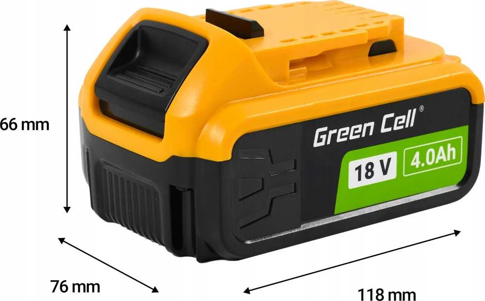 Green Cell Žalias Cell Žalias Cell baterija, skirta DeWalt XR 18V 4Ah Baterija, skirta DCB184