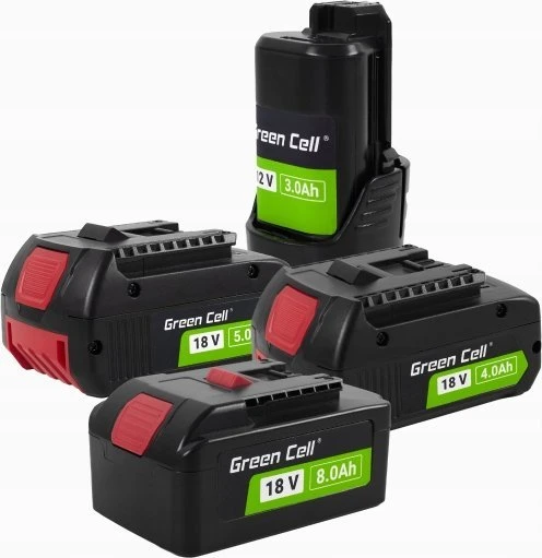 Green Cell Žalias Cell Akumuliatorius, skirtas Bosch 18V 8Ah elektros įrankiams Pakaitinis akumuliatorius GBA1600Z00038