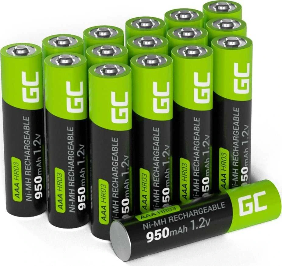 Green Cell Žalias Cell Bateria Įkraunama AAA / R03 950mAh 16 vnt.