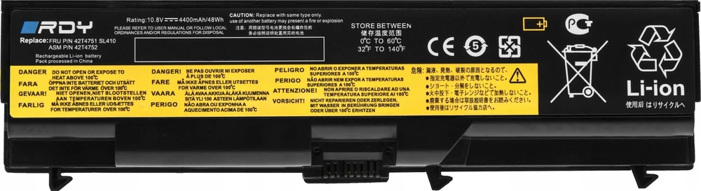 Baterija RDY 42T4235 42T4791 42T4795 do Lenovo ThinkPad T410 T420 T510 T520 W510 W520 E520 E525 L510 L520 SL410 SL510