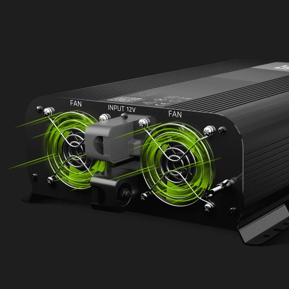 Green Cell Žalias Cell GREENCELL keitiklis 12V 2000/4000W gryna sinusinė banga