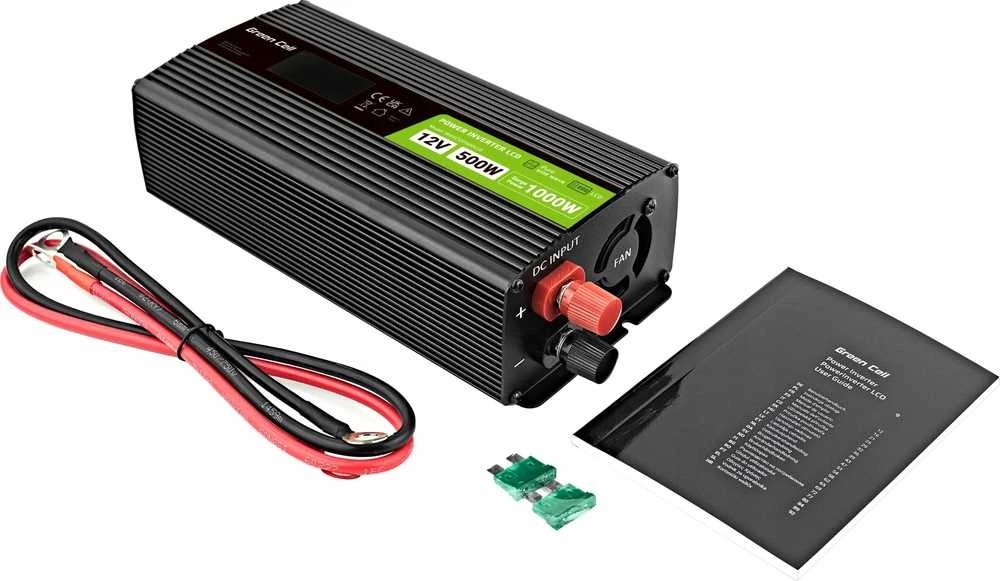 Green Cell Žalias Cell Automobilio maitinimo inverteris Žalias Cell® 12V–230V, 500W/1000W