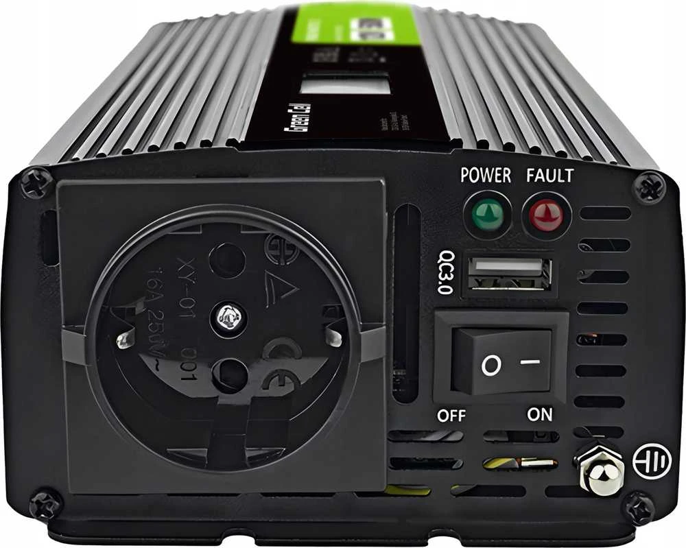 Green Cell Žalias Cell Automobilio maitinimo inverteris Žalias Cell® 12V–230V, 500W/1000W