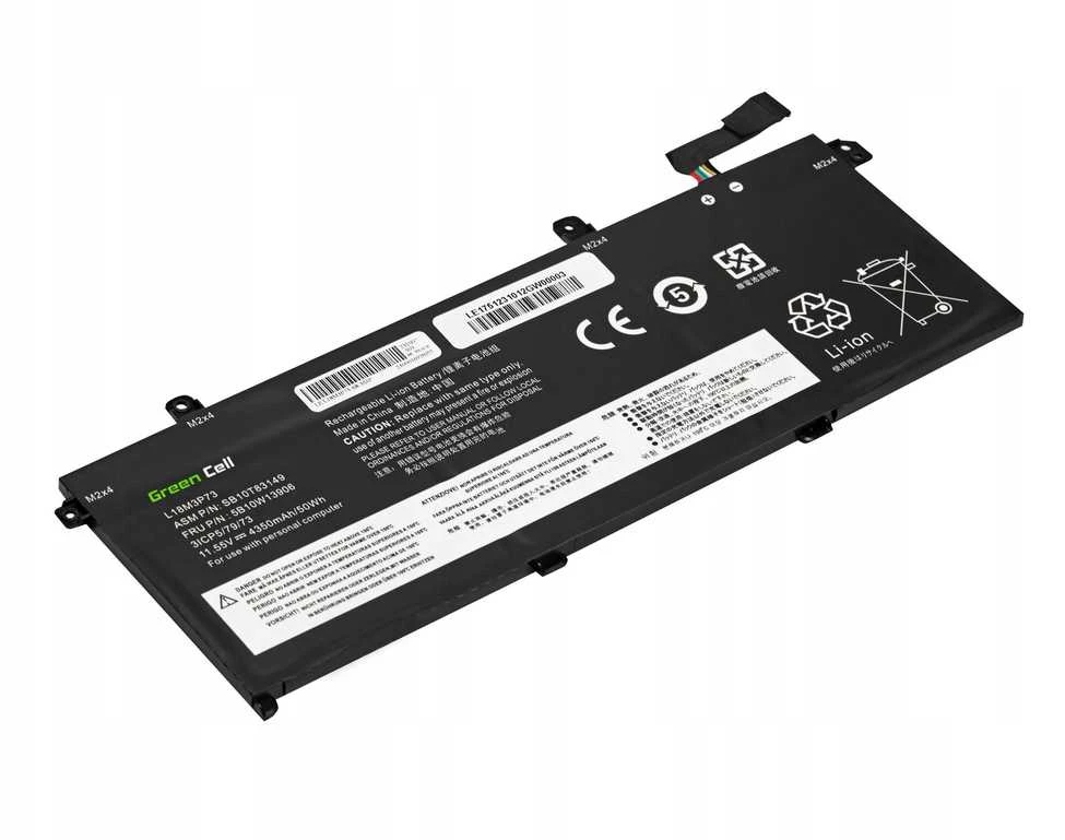 Green Cell Žalias Cell baterija Žalias CELL L18L3P73 11.55V 4350mAh, skirta Lenovo ThinkPad T490 P43s T14