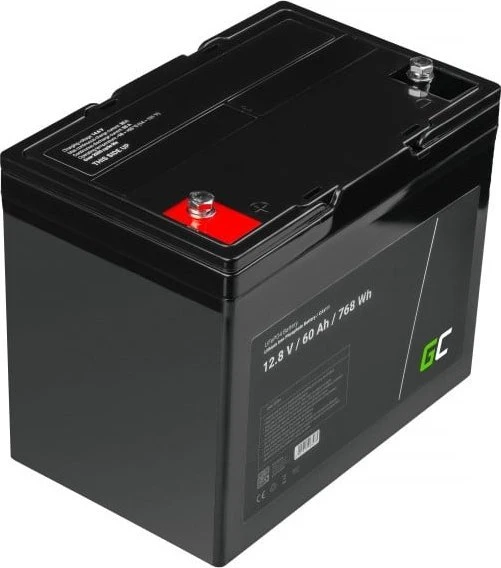 Green Cell Žalias Cell Žalias Cell Ličio geležies fosfato LiFePO4 Žalias Cell 12V 12.8V 60Ah akumuliatorius (Pažeista pakuotė)