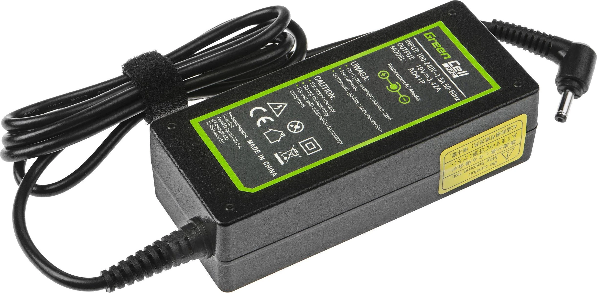 Nešiojamų kompiuterių įkroviklis Greencell AD41P 65W 19W Asus