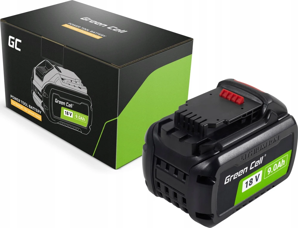 Green Cell Žalias Cell Žalias Cell akumuliatorius, skirtas DeWalt DCB546 DCB547 DCB548 DCB184 DCB182 18V 9000mAh / 54V 3000mAh Li-Ion elektros įrankiams DeWalt XR 18V System FLEXVOLT 54V