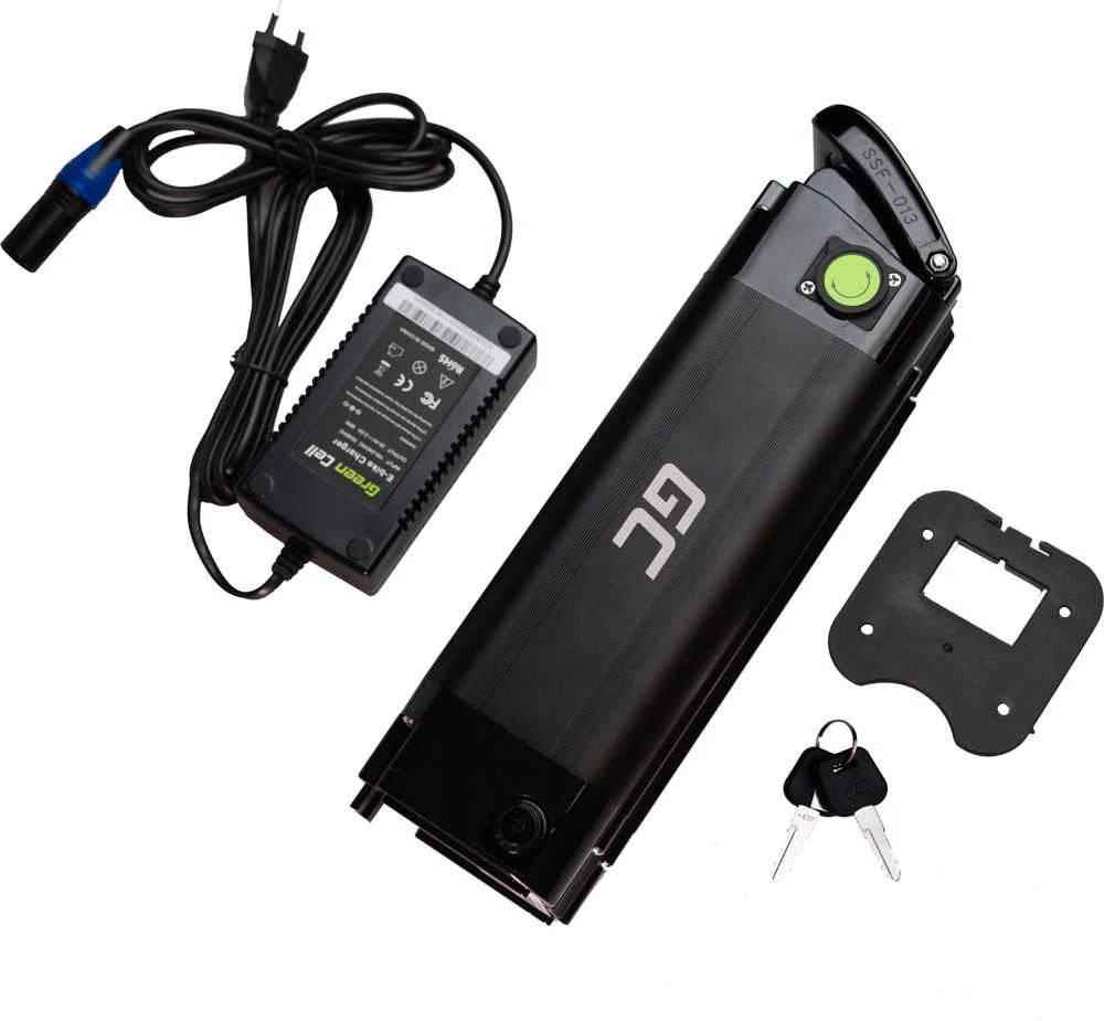 Green Cell Žalias Cell GC Silverfish akumuliatorius, skirtas Ebike elektriniam dviračiui su 24V 11.6Ah 278Wh Silverfish įkrovikliu Prophete, be kita ko.