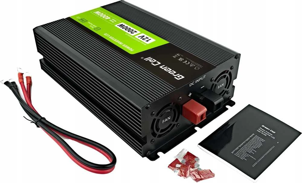 Maitinimo inverteris Green Cell PowerInverter LCD 12V–230V, 2000W/4000W