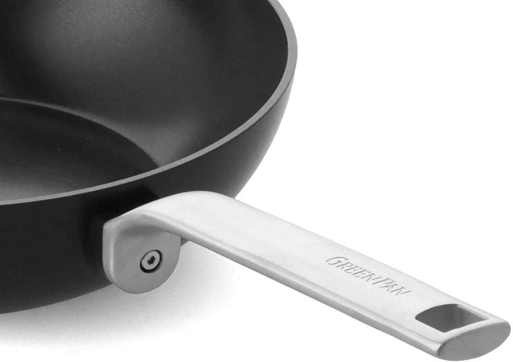 Green Pan Žalias Pan GreenPan Evolution Wok keptuvė 28 cm, juoda