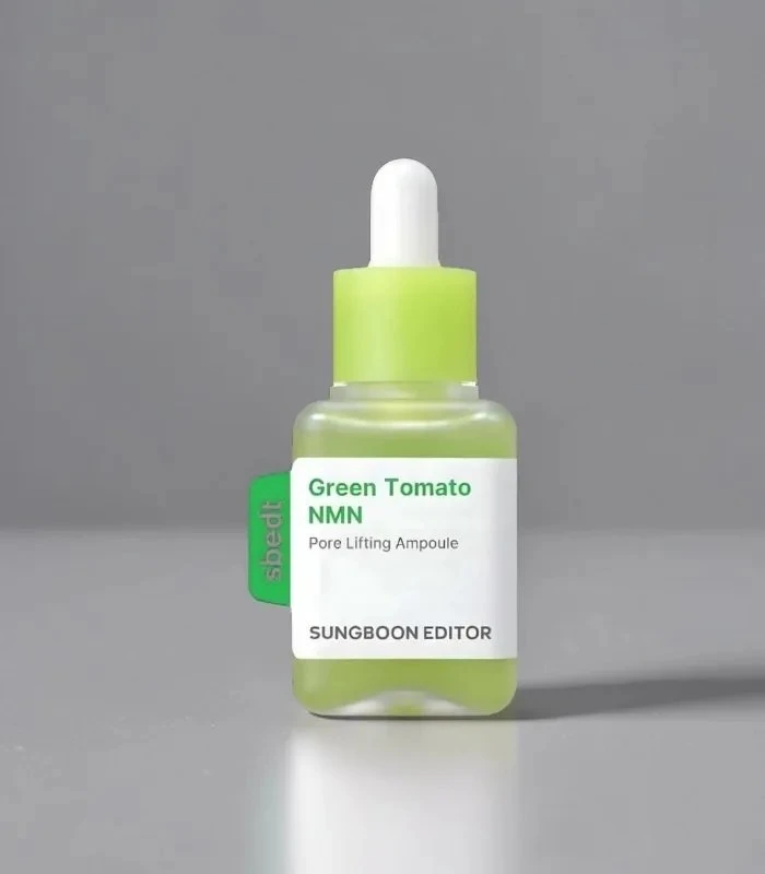 Sungboon Editor Žaliojo pomidoro NMN poras pakelianti ampulė, mažinanti porų matomumą, 40 ml