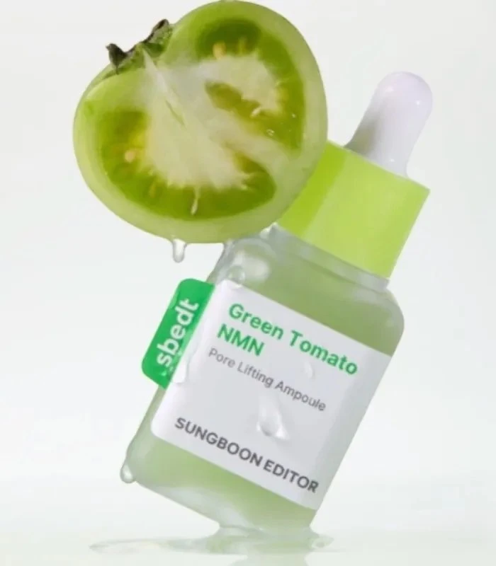 Sungboon Editor Žaliojo pomidoro NMN poras pakelianti ampulė, mažinanti porų matomumą, 40 ml