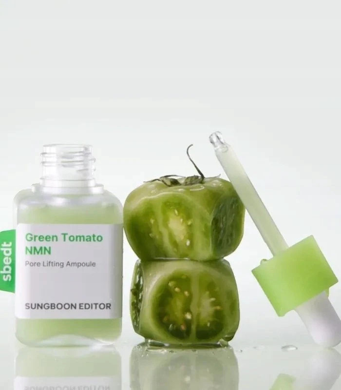 Sungboon Editor Žaliojo pomidoro NMN poras pakelianti ampulė, mažinanti porų matomumą, 40 ml