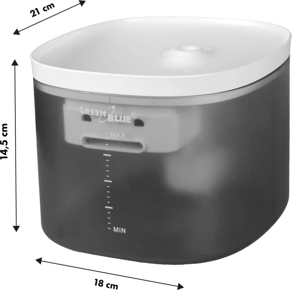 GreenBlue automatinis Vanduo dozatorius / naminių gyvūnėlių girtuoklis, 3L, USB 5V1A, GB392