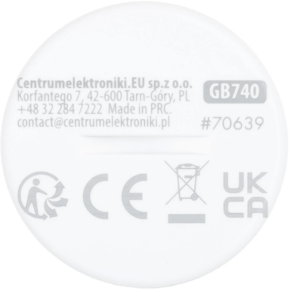 Bezprzewodowy „Tuya GreenBlue“ belaidis „Zigbee“ judesio jutiklis, „Android“ / „iOS“, CR2450 DC 3.0V, 120° aptikimo diapazonas / iki 8 m, GB740