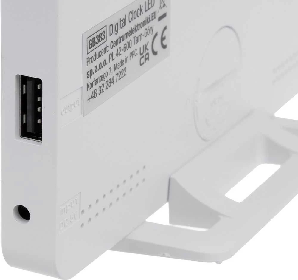 GreenBlue GB383 skaitmeninis laikrodis su žadintuvo ir termometro funkcija Elektroninis laikrodis LED ekranas Baltas