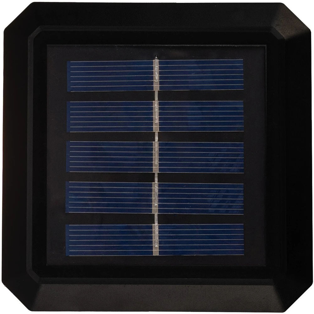 „GreenBlue“ saulės energija varomas LED stulpinis šviestuvas, 100 x 100 mm, voko formos stogelis, 3200 K, GB128 WW