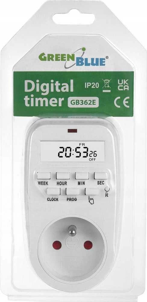 GreenBlue Timer GB362 E skaitmeninis laikmačio jungiklis