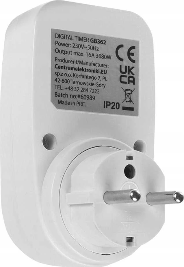 GreenBlue Timer GB362 E skaitmeninis laikmačio jungiklis
