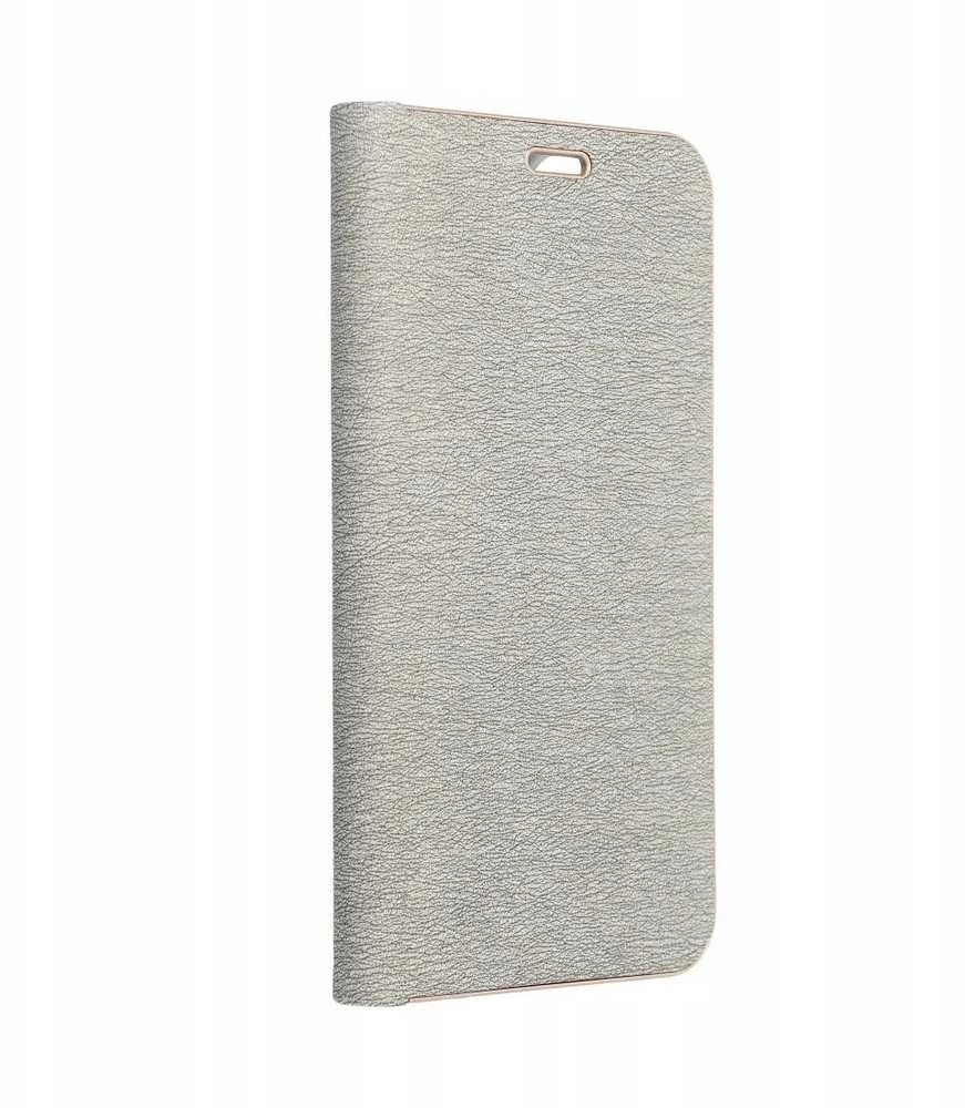 Dėklas Oem LUNA Book Gold skirtas Xiaomi Redmi Note 14 4G (GLOBAL - 164,84mm x 78,15mm x 8,16mm) sidabro spalvos