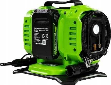 Akumuliatorinis oro kompresorius Greenworks G24IN; 24 V (be akumuliatoriaus ir pakrovėjo)