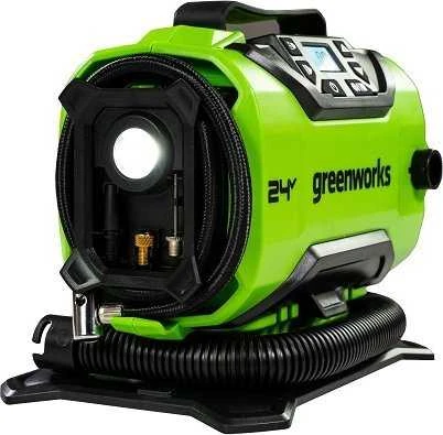 Akumuliatorinis oro kompresorius Greenworks G24IN; 24 V (be akumuliatoriaus ir pakrovėjo)